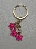 Floral Keychain - Gold Metal